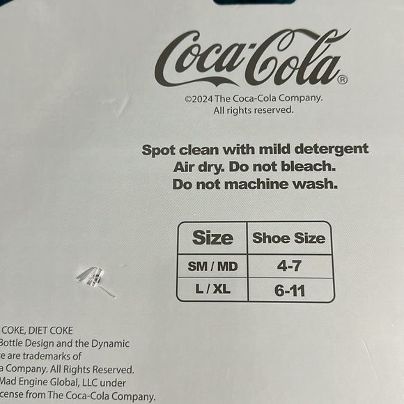 Diet Coke Plush Slippers (Rare) - Picture 3 of 7